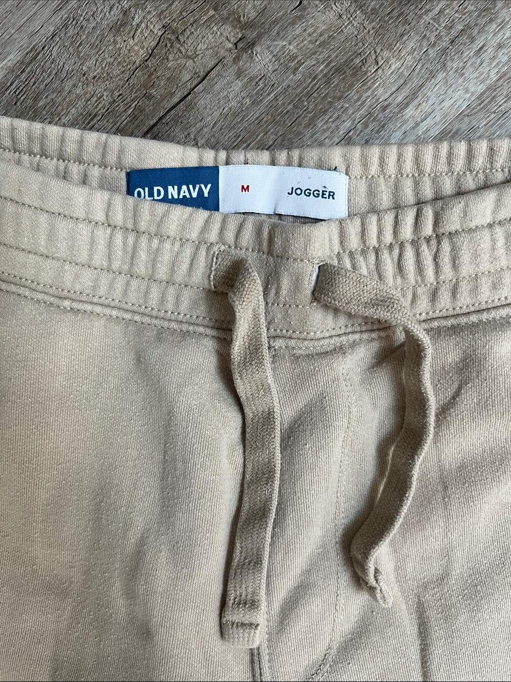 Old Navy Men's Tan Drawstring Joggers - Picture 2 of 3